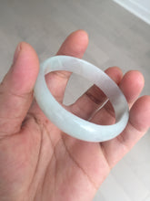 Load image into Gallery viewer, 48mm certified 100% natural Type A icy watery green white oval jadeite jade bangle BH84-9112
