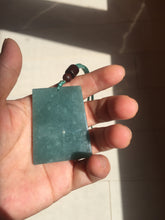 Load image into Gallery viewer, 100% Natural type A green/blue/gray Guatemala jadeite Jade shadow carving buddha pendant necklace BP114
