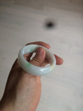 Load image into Gallery viewer, 46.7mm Certified Type A 100% Natural sunny green/white（白底青） Jadeite Jade bangle AC73-1483
