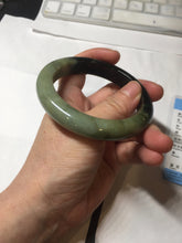 Load image into Gallery viewer, 58.5mm Certified 100% natural Type A dark green/black/brown jadeite bangle PD33-9778
