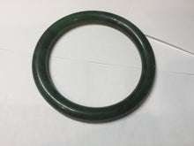 Load image into Gallery viewer, 57.2mm 100% Natural dark green(碧玉)  round cut nephrite Jade bangle HHF
