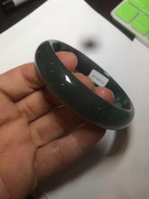 Load image into Gallery viewer, Reserved! Please don&#39;t order. Thanks. 58.8mm certificated type A 100% Natural dark green/blue Jadeite Jade bangle S63-1096 (add on item)
