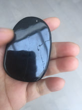 Load image into Gallery viewer, 100% Natural clear dark green/black jadeite jade(Mocui, 墨翠) Nezha(哪吒) defeated the dragon king Pendant/handhold worry stone BL139
