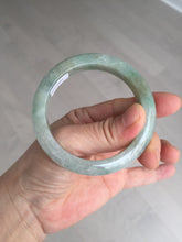 Load image into Gallery viewer, 52mm 100% natural certified light green/gray jadeite jade bangle AX130-0235
