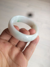 Load image into Gallery viewer, 46.7mm Certified Type A 100% Natural sunny green/white（白底青） Jadeite Jade bangle AC73-1483
