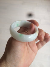 Load image into Gallery viewer, 46.7mm Certified Type A 100% Natural sunny green/white（白底青） Jadeite Jade bangle AC73-1483
