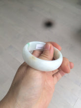 Load image into Gallery viewer, 46.7mm Certified Type A 100% Natural sunny green/white（白底青） Jadeite Jade bangle AC73-1483
