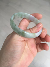 Load image into Gallery viewer, 53.5mm certified 100% natural Type A light watermelon rind green/yellow/purple jadeite jade bangle BL114-9428
