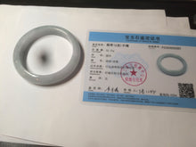 Load image into Gallery viewer, 56.4mm 100% natural Type A icy light green/purple jadeite jade bangle AX52-0307
