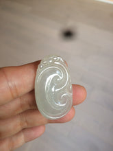 Load image into Gallery viewer, 100% Natural type A icy watery fine texture Jadeite Jade RuYi(如意) pendant AY21
