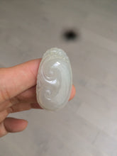 Load image into Gallery viewer, 100% Natural type A icy watery fine texture Jadeite Jade RuYi(如意) pendant AY21
