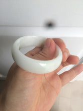 Load image into Gallery viewer, 46.7mm Certified Type A 100% Natural sunny green/white（白底青） Jadeite Jade bangle AC73-1483
