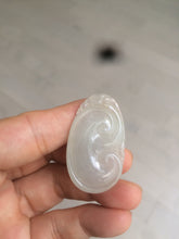 Load image into Gallery viewer, 100% Natural type A icy watery fine texture Jadeite Jade RuYi(如意) pendant AY21
