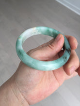 Load image into Gallery viewer, 57.6mm certified type A 100% Natural apple green/dark green jadeite jade bangle AX128-5220
