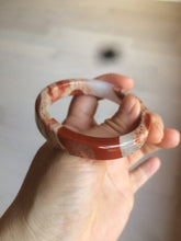 Load image into Gallery viewer, 53.2mm 100% natural red/pink/white square red jasper stone bangle XY77
