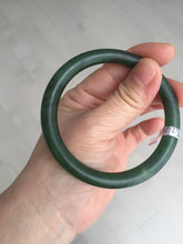 Load image into Gallery viewer, 57.2mm 100% Natural dark green(碧玉)  round cut nephrite Jade bangle HHF
