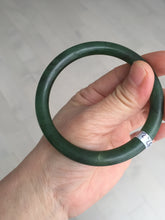 Load image into Gallery viewer, 57.2mm 100% Natural dark green(碧玉)  round cut nephrite Jade bangle HHF
