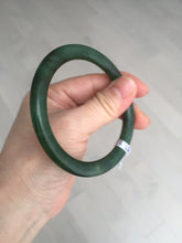 Load image into Gallery viewer, 57.2mm 100% Natural dark green(碧玉)  round cut nephrite Jade bangle HHF
