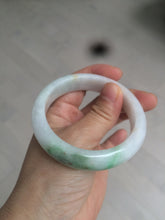 Load image into Gallery viewer, 55mm certified Type A 100% Natural sunny green/white/brown/yellow Jadeite Jade bangle AC71-1463
