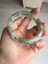 Load image into Gallery viewer, 56.4mm Certificated dark green/black/white with floating seaweed jadeite jade bangle BP21-4072
