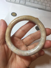 Load image into Gallery viewer, 55.6mm 100% natural beige yellow pink round cut Coral Jade (珊瑚玉) bangle XY116
