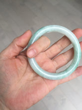 Load image into Gallery viewer, 56.5mm 100% natural type A white/sunny green round cut jadeite jade bangle BL109
