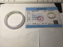 Load image into Gallery viewer, Sold.please do&#39;t order. thanks. 56mm Certified type A 100% Natural light purple white green yellow(LU FU SHOU)Jadeite bangle BN60-3559
