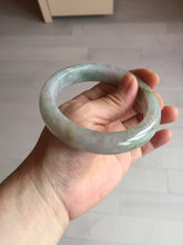 Load image into Gallery viewer, 60mm Certified Type A 100% Natural white/light purple/brown/yellow/gray (FU LU SHOU) Jadeite Jade bangle BF105-8658
