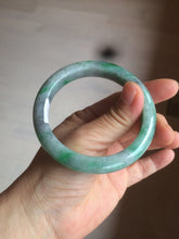 Load image into Gallery viewer, 54.5mm certificated Type A 100% Natural sunny green/dark green/black Jadeite Jade bangle Z133-2356
