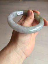 Load image into Gallery viewer, 61mm Certified Type A 100% Natural white/light purple/brown/yellow/gray (FU LU SHOU) Jadeite Jade bangle BF106-8636
