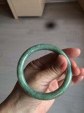 Load image into Gallery viewer, 54.3mm Certified 100% natural Type A dark green/brown round cut jadeite jade bangle BF56-5365
