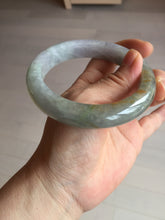 Load image into Gallery viewer, 61mm Certified Type A 100% Natural white/light purple/brown/yellow/gray (FU LU SHOU) Jadeite Jade bangle BF106-8636
