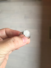 Load image into Gallery viewer, 100% Natural icy white clear ShuiMo Jade(水沫玉,foam of the water, quartzite) ring XY106
