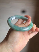 Load image into Gallery viewer, 54.5mm certificated Type A 100% Natural sunny green/dark green/black Jadeite Jade bangle Z133-2356
