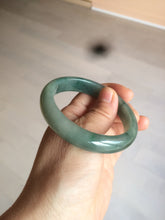 Load image into Gallery viewer, 54.8mm certified type A 100% Natural oily dark green/gray Jadeite Jade bangle M90-2873
