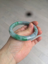 Load image into Gallery viewer, 54.5mm certificated Type A 100% Natural sunny green/dark green/black Jadeite Jade bangle Z133-2356
