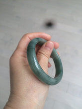 Load image into Gallery viewer, 54.8mm certified type A 100% Natural oily dark green/gray Jadeite Jade bangle M90-2873
