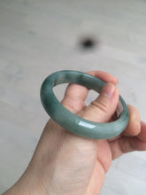 Load image into Gallery viewer, 54.8mm certified type A 100% Natural oily dark green/gray Jadeite Jade bangle M90-2873
