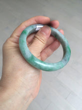 Load image into Gallery viewer, 54.5mm certificated Type A 100% Natural sunny green/dark green/black Jadeite Jade bangle Z133-2356
