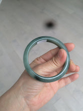 Load image into Gallery viewer, 54.8mm certified type A 100% Natural oily dark green/gray Jadeite Jade bangle M90-2873
