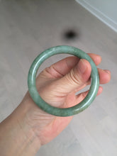 Load image into Gallery viewer, 54.3mm Certified 100% natural Type A dark green/brown round cut jadeite jade bangle BF56-5365
