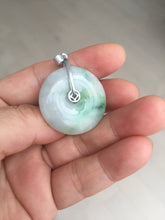 Load image into Gallery viewer, 27.8/6.1mm Type A 100% Natural sunny green light purple red Jadeite Jade Safety Guardian Button donuts Pendant group BP108
