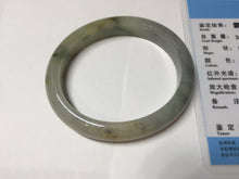 Load image into Gallery viewer, 51mm certified Type A 100% Natural icy watery dark green yellow black(WuJi) oval Jadeite Jade bangle BM111-2668
