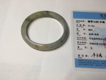 Load image into Gallery viewer, 51mm certified Type A 100% Natural icy watery dark green yellow black(WuJi) oval Jadeite Jade bangle BM111-2668
