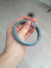 Load image into Gallery viewer, 62.5mm Certified Type A 100% Natural light blue/gray Guatemala Jadeite bangle BF56-1426
