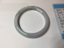 Load image into Gallery viewer, 59.1mm Certified Type A 100% Natura light green white purple slim Jadeite bangle X158-3832
