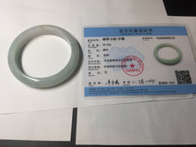 Load image into Gallery viewer, 58.8mm Certified Type A 100% Natural icy watery green white Jadeite Jade bangle BH86-9115
