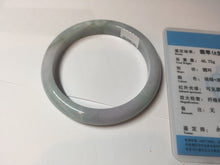 Load image into Gallery viewer, 59.1mm Certified Type A 100% Natura light green white purple slim Jadeite bangle X158-3832
