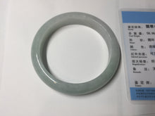 Load image into Gallery viewer, 58.8mm Certified Type A 100% Natural icy watery green white Jadeite Jade bangle BH86-9115
