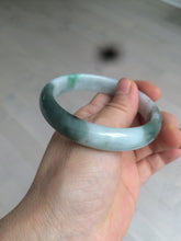 Load image into Gallery viewer, 56.5mm certificated Type A 100% Natural sunny green/dark green/white Jadeite Jade bangle Z132-2355
